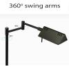 imageOBright LED Pharmacy Table Lamp Full Range Dimming 12W LED 360 Degree Swing Arms Desk Reading Craft Work Lamp ETL Tested Brushed NickelBlack