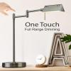 imageOBright LED Pharmacy Table Lamp Full Range Dimming 12W LED 360 Degree Swing Arms Desk Reading Craft Work Lamp ETL Tested Brushed NickelBrushed Nickel