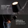 imageOBright Sandy Cordless LED Floor Lamp for OutdoorIndoor Rechargeable Water Resistant Dimmable Carry Light Adjustable Height Stand Lamp for Patio Living Room Bedside Table Night Lamp BlackCordlessBlack