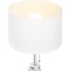 imageOBright Tripod Table Lamp Adjustable in Height 100 Metal Body with Linen Drum Shade Bedside Lamp Nightstand Lamp Side Table Lamp for Living Room Bedroom Office BlackBrushed Nickel