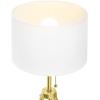 imageOBright Tripod Table Lamp Adjustable in Height 100 Metal Body with Linen Drum Shade Bedside Lamp Nightstand Lamp Side Table Lamp for Living Room Bedroom Office BlackAntique Brass
