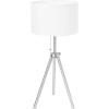 imageOBright Tripod Table Lamp Adjustable in Height 100 Metal Body with Linen Drum Shade Bedside Lamp Nightstand Lamp Side Table Lamp for Living Room Bedroom Office BlackBrushed Nickel