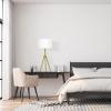 imageOBright Tripod Table Lamp Adjustable in Height 100 Metal Body with Linen Drum Shade Bedside Lamp Nightstand Lamp Side Table Lamp for Living Room Bedroom Office BlackAntique Brass