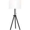imageOBright Tripod Table Lamp Adjustable in Height 100 Metal Body with Linen Drum Shade Bedside Lamp Nightstand Lamp Side Table Lamp for Living Room Bedroom Office BlackBlack