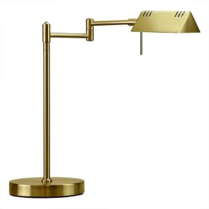 imageOBright LED Pharmacy Table Lamp Full Range Dimming 12W LED 360 Degree Swing Arms Desk Reading Craft Work Lamp ETL Tested Brushed NickelAntique Brass