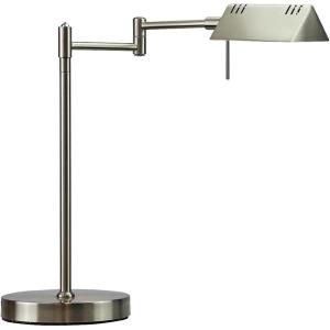 imageOBright LED Pharmacy Table Lamp Full Range Dimming 12W LED 360 Degree Swing Arms Desk Reading Craft Work Lamp ETL Tested Brushed NickelBrushed Nickel