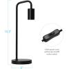 imageOBright Astrum  LED Desk Lamp with Dual USB Charging Ports 100 Metal 270 Degree Swivel Arms Soft White Light 3000K Bedside ampamp Home Office Table Lamp ETL Listed BlackIndustrialBlack