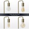 imageOBright Astrum  LED Desk Lamp with Dual USB Charging Ports 100 Metal 270 Degree Swivel Arms Soft White Light 3000K Bedside ampamp Home Office Table Lamp ETL Listed BlackIndustrialGoldBlack