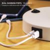 imageOBright Astrum  LED Desk Lamp with Dual USB Charging Ports 100 Metal 270 Degree Swivel Arms Soft White Light 3000K Bedside ampamp Home Office Table Lamp ETL Listed BlackWhite