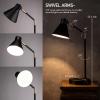 imageOBright Astrum  LED Desk Lamp with Dual USB Charging Ports 100 Metal 270 Degree Swivel Arms Soft White Light 3000K Bedside ampamp Home Office Table Lamp ETL Listed BlackBlack