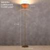imageOBright Cascade Floor Lamp  Modern Wooden Layered Lampshade E26 Socket Pull Chain Switch Metal Base Standing Lamp for Living Room Bedroom Office BlackAntique Brass