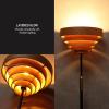 imageOBright Cascade Floor Lamp  Modern Wooden Layered Lampshade E26 Socket Pull Chain Switch Metal Base Standing Lamp for Living Room Bedroom Office BlackBlack