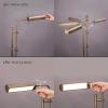 imageOBright Cedric Adjustable Pharmacy Floor Lamp  Industrial Design for Reading Crafting Work  10W LED Height 4561 inches  Ideal for Living Room Bedside Office  BlackBrushed Gold