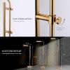imageOBright Cedric Adjustable Pharmacy Floor Lamp  Industrial Design for Reading Crafting Work  10W LED Height 4561 inches  Ideal for Living Room Bedside Office  BlackAntique Brass Gold