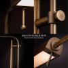 imageOBright Cedric Adjustable Pharmacy Floor Lamp  Industrial Design for Reading Crafting Work  10W LED Height 4561 inches  Ideal for Living Room Bedside Office  Antique Brass GoldBrushed Gold