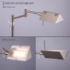 imageOBright Dimmable LED Pharmacy Floor Lamp 12W LED Full Range Dimming 360 Degree Swing Arms Adjustable Heights Standing Lamp for Reading Sewing and Craft ETL Listed Antique Brass GoldBrushed Nickel