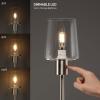 imageOBright Elegante  Dimmable LED Floor Lamp with Clear Glass Shade TouchControlled Lighting 665Inch Perfect for Dinning Living Room and Bedroom Antique BrassBrushed Nickel