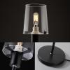 imageOBright Elegante  Dimmable LED Floor Lamp with Clear Glass Shade TouchControlled Lighting 665Inch Perfect for Dinning Living Room and Bedroom Antique BrassBlack