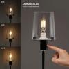 imageOBright Elegante  Dimmable LED Floor Lamp with Clear Glass Shade TouchControlled Lighting 665Inch Perfect for Dinning Living Room and Bedroom Antique BrassBlack