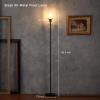 imageOBright Elegante  Dimmable LED Floor Lamp with Clear Glass Shade TouchControlled Lighting 665Inch Perfect for Dinning Living Room and Bedroom Antique BrassBlack