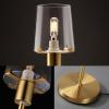 imageOBright Elegante  Dimmable LED Floor Lamp with Clear Glass Shade TouchControlled Lighting 665Inch Perfect for Dinning Living Room and Bedroom Antique BrassAntique Brass