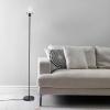 imageOBright Elegante  Dimmable LED Floor Lamp with Clear Glass Shade TouchControlled Lighting 665Inch Perfect for Dinning Living Room and Bedroom Antique BrassBlack