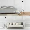 imageOBright Helios  Adjustable Tripod LED Floor Lamp Dimmable Swivel Head Perfect for Reading and Task Lighting BlackAntique Brass