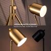 imageOBright Helios  Adjustable Tripod LED Floor Lamp Dimmable Swivel Head Perfect for Reading and Task Lighting BlackAntique Brass