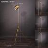 imageOBright Helios  Adjustable Tripod LED Floor Lamp Dimmable Swivel Head Perfect for Reading and Task Lighting BlackAntique Brass