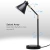 imageOBright LED Desk Lamp with USB Charging Port 100 Metal 270 Flexible Swivel Arms Soft White LED Reading Light 3000K BedsideOfficeTable Lamp ETL Listed WhiteMatte Black