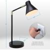 imageOBright LED Desk Lamp with USB Charging Port 100 Metal 270 Flexible Swivel Arms Soft White LED Reading Light 3000K BedsideOfficeTable Lamp ETL Listed WhiteMatte Black