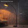 imageOBright Moab  Modern Arc Floor Lamp with Adjustable Dome Shade Marble Base and Foot Pedal Switch 64 Inch  Ideal for Living Room Bedroom Office Brushed GoldBrushed Gold