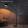 imageOBright Moab  Modern Arc Floor Lamp with Adjustable Dome Shade Marble Base and Foot Pedal Switch 64 Inch  Ideal for Living Room Bedroom Office Brushed GoldBlack