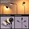 imageOBright Nova  Adjustable Floor Lamp with Flexible Gooseneck and Rotatable Shade E26 Socket 10Inch Base  Ideal for Reading Bedside Living Room Brushed NickelBlack
