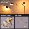 imageOBright Nova  Adjustable Floor Lamp with Flexible Gooseneck and Rotatable Shade E26 Socket 10Inch Base  Ideal for Reading Bedside Living Room Brushed NickelAntique Brass