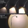 imageOBright Ray  Adjustable LED Beam Floor Lamp Dimmable and Zoomable Spotlight Flexible Gooseneck ReadingCrafting Standing Lamp Work Table Light Matte BlackBrushed Nickel