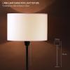 imageOBright Velum  Classic Floor Lamp Elegant Linen Shade Pull Chain Switch Luxury Gold Handle Modern Minimalist Design  Perfect for Living Room Bedroom Office  BlackBlack