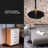 imageOBright Velum  Classic Floor Lamp Elegant Linen Shade Pull Chain Switch Luxury Gold Handle Modern Minimalist Design  Perfect for Living Room Bedroom Office  BlackBlackGold