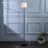 imageOBright Velum  Classic Floor Lamp Elegant Linen Shade Pull Chain Switch Luxury Gold Handle Modern Minimalist Design  Perfect for Living Room Bedroom Office  BlackBlackGold
