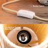 imageOBright Weaver  Handcrafted Woven Rattan Table Lamp Decorative Night Lamp E26 Medium Socket Rocker Switch Ambient LightingRattan