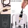 imageOBright Weaver  Handcrafted Woven Rattan Table Lamp Decorative Night Lamp E26 Medium Socket Rocker Switch Ambient LightingSmoked Glass