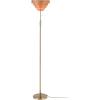 imageOBright Cascade Floor Lamp  Modern Wooden Layered Lampshade E26 Socket Pull Chain Switch Metal Base Standing Lamp for Living Room Bedroom Office BlackAntique Brass