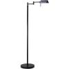 imageOBright Dimmable LED Pharmacy Floor Lamp 12W LED Full Range Dimming 360 Degree Swing Arms Adjustable Heights Standing Lamp for Reading Sewing and Craft ETL Listed Antique Brass GoldBlack