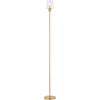 imageOBright Elegante  Dimmable LED Floor Lamp with Clear Glass Shade TouchControlled Lighting 665Inch Perfect for Dinning Living Room and Bedroom Antique BrassAntique Brass
