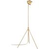 imageOBright Helios  Adjustable Tripod LED Floor Lamp Dimmable Swivel Head Perfect for Reading and Task Lighting BlackAntique Brass