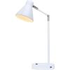 imageOBright LED Desk Lamp with USB Charging Port 100 Metal 270 Flexible Swivel Arms Soft White LED Reading Light 3000K BedsideOfficeTable Lamp ETL Listed WhiteWhite