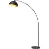 imageOBright Moab  Modern Arc Floor Lamp with Adjustable Dome Shade Marble Base and Foot Pedal Switch 64 Inch  Ideal for Living Room Bedroom Office Brushed GoldBlack