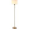imageOBright Velum  Classic Floor Lamp Elegant Linen Shade Pull Chain Switch Luxury Gold Handle Modern Minimalist Design  Perfect for Living Room Bedroom Office  BlackAntique Brass