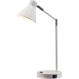 imageOBright Astrum  LED Desk Lamp with Dual USB Charging Ports 100 Metal 270 Degree Swivel Arms Soft White Light 3000K Bedside ampamp Home Office Table Lamp ETL Listed BlackWhite