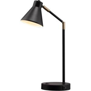 imageOBright Astrum  LED Desk Lamp with Dual USB Charging Ports 100 Metal 270 Degree Swivel Arms Soft White Light 3000K Bedside ampamp Home Office Table Lamp ETL Listed BlackBlack